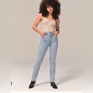 Abercrombie & Fitch ultra high rise 90s slim straight jeans